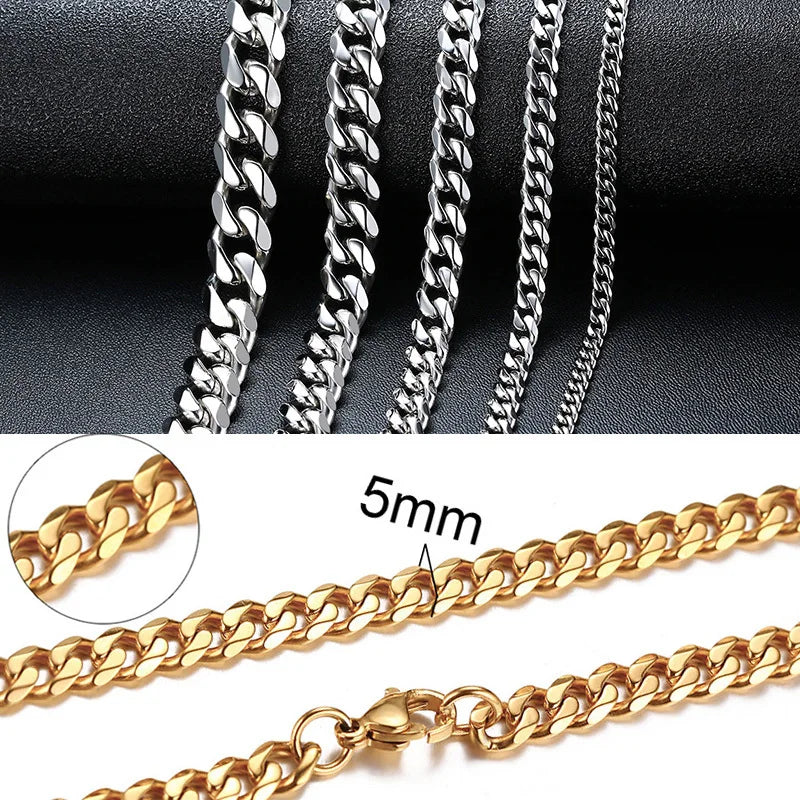 Cuban Chain Necklace for Men Women