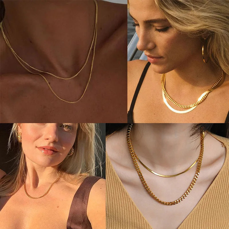 Cuban Chain Necklace for Men Women