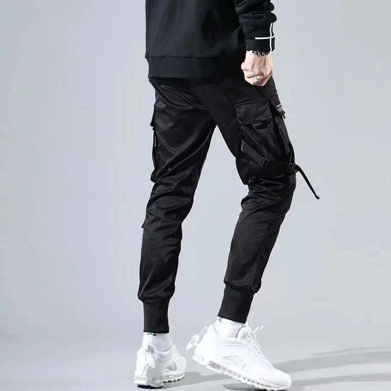 Streetwear Black Mens Harem Joggers Pants Male Cargo Pants 2023 Hip Hop Casual Pockets Sweatpants Oversized Fashion Trousers