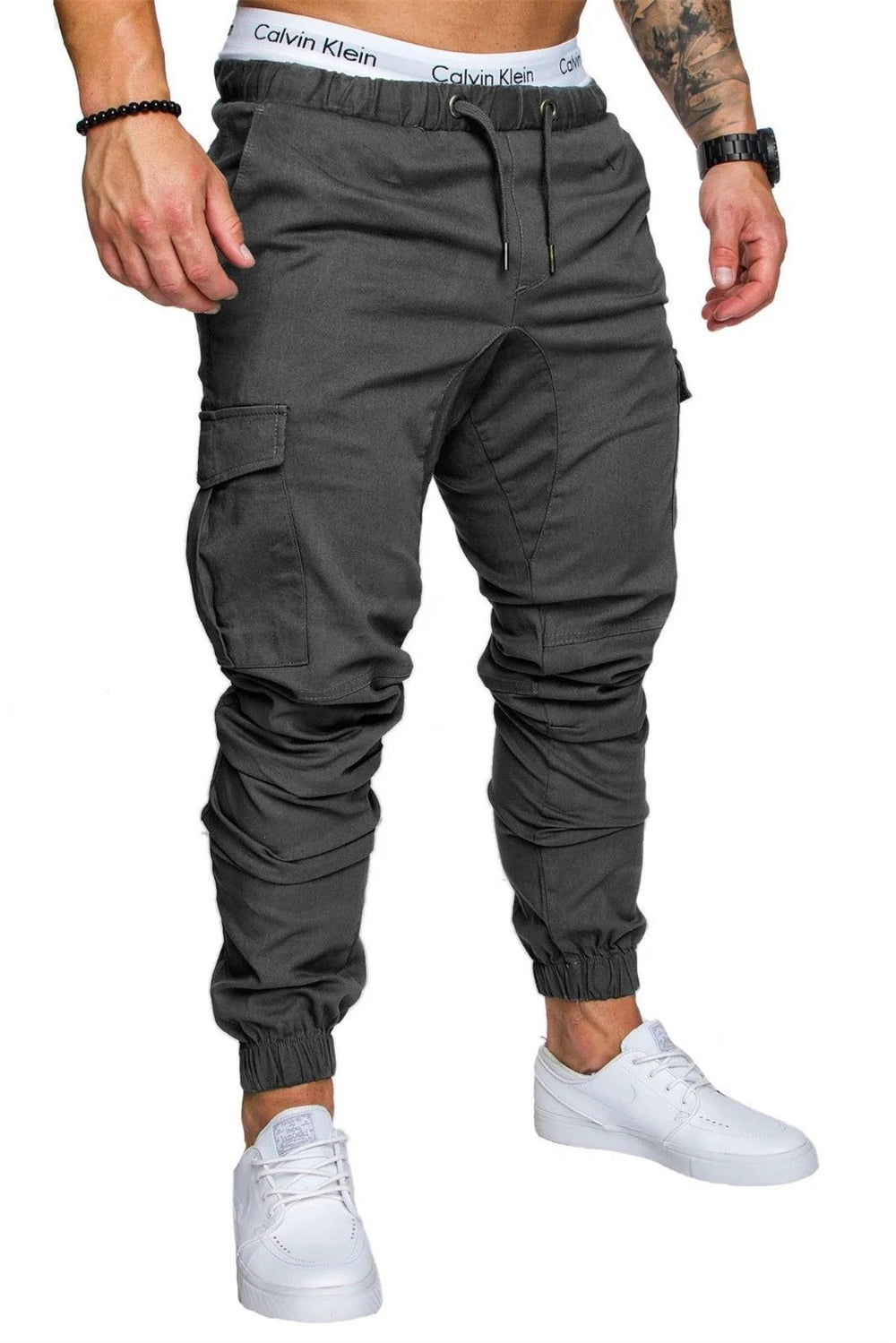 S-5XL New Tooling Multi Pocket Trousers Men's Cargo Pants Woven Fabric Casual Safari Style Joggers Men