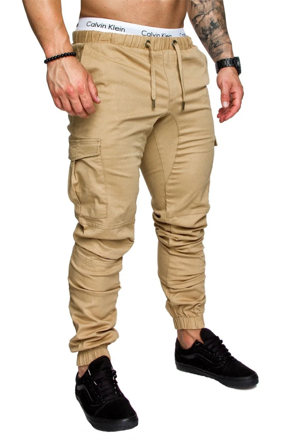 S-5XL New Tooling Multi Pocket Trousers Men's Cargo Pants Woven Fabric Casual Safari Style Joggers Men