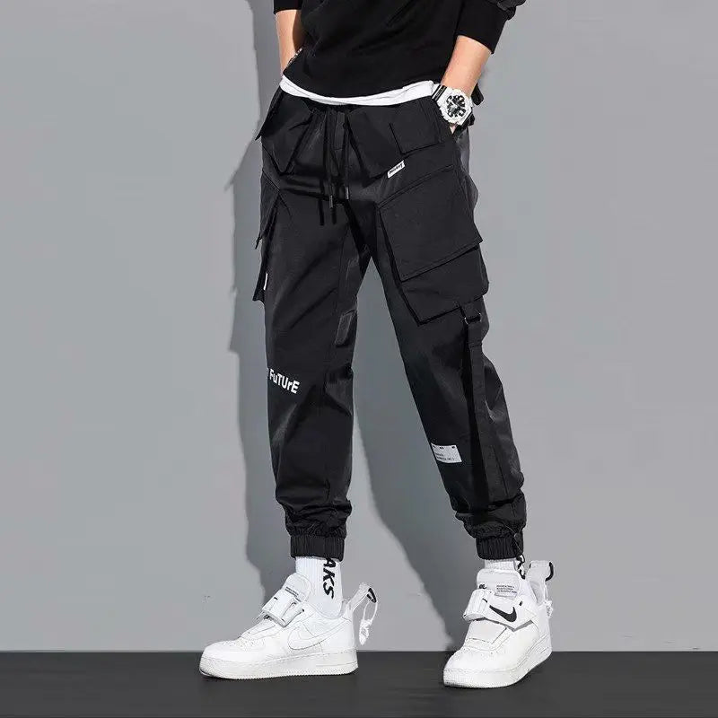 Men's Cargo Pants Fashion Hip Hop Multi-pocket Trousers Trendy Streetwear Solid Sweatpants Pantalones Casual Hombre