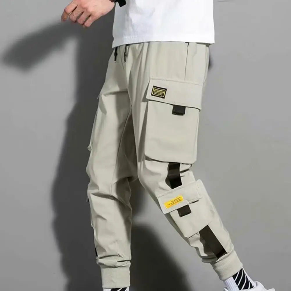 Multi Pocket Drawstring Cargo Pants, Men's Casual Cargo Pants For Summer Autumn Outdoor