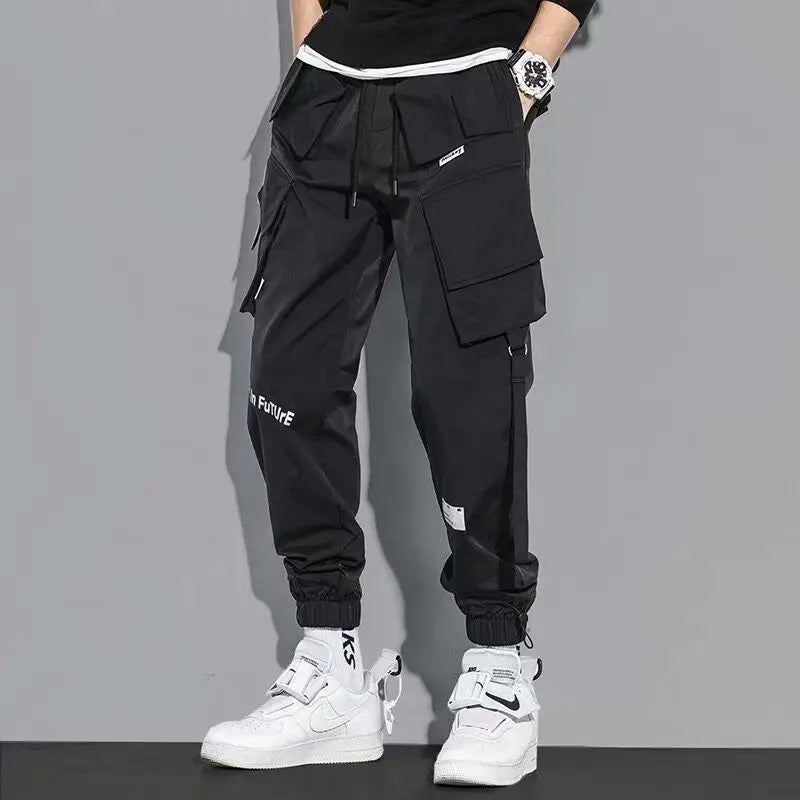 Men's Cargo Pants Fashion Hip Hop Multi-pocket Trousers Trendy Streetwear Solid Sweatpants Pantalones Casual Hombre