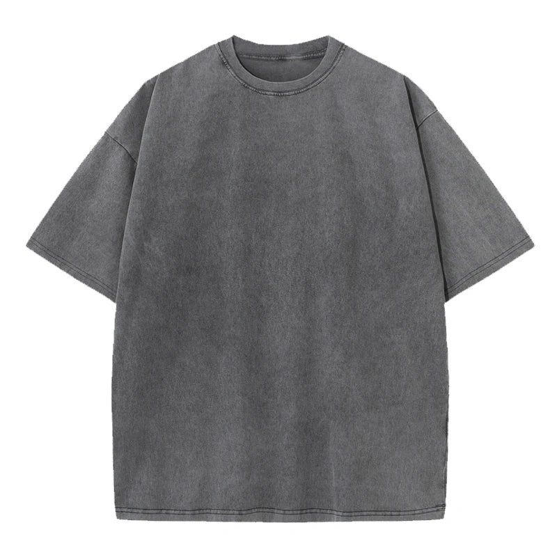 Cotton Loose Crew Neck Oversized T-shirt Men's