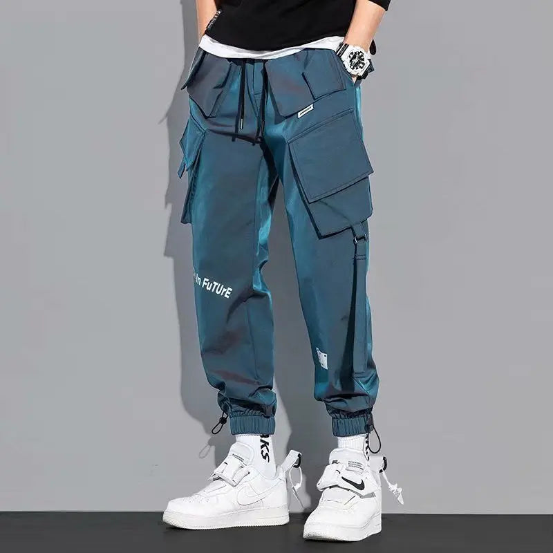 Men's Cargo Pants Fashion Hip Hop Multi-pocket Trousers Trendy Streetwear Solid Sweatpants Pantalones Casual Hombre