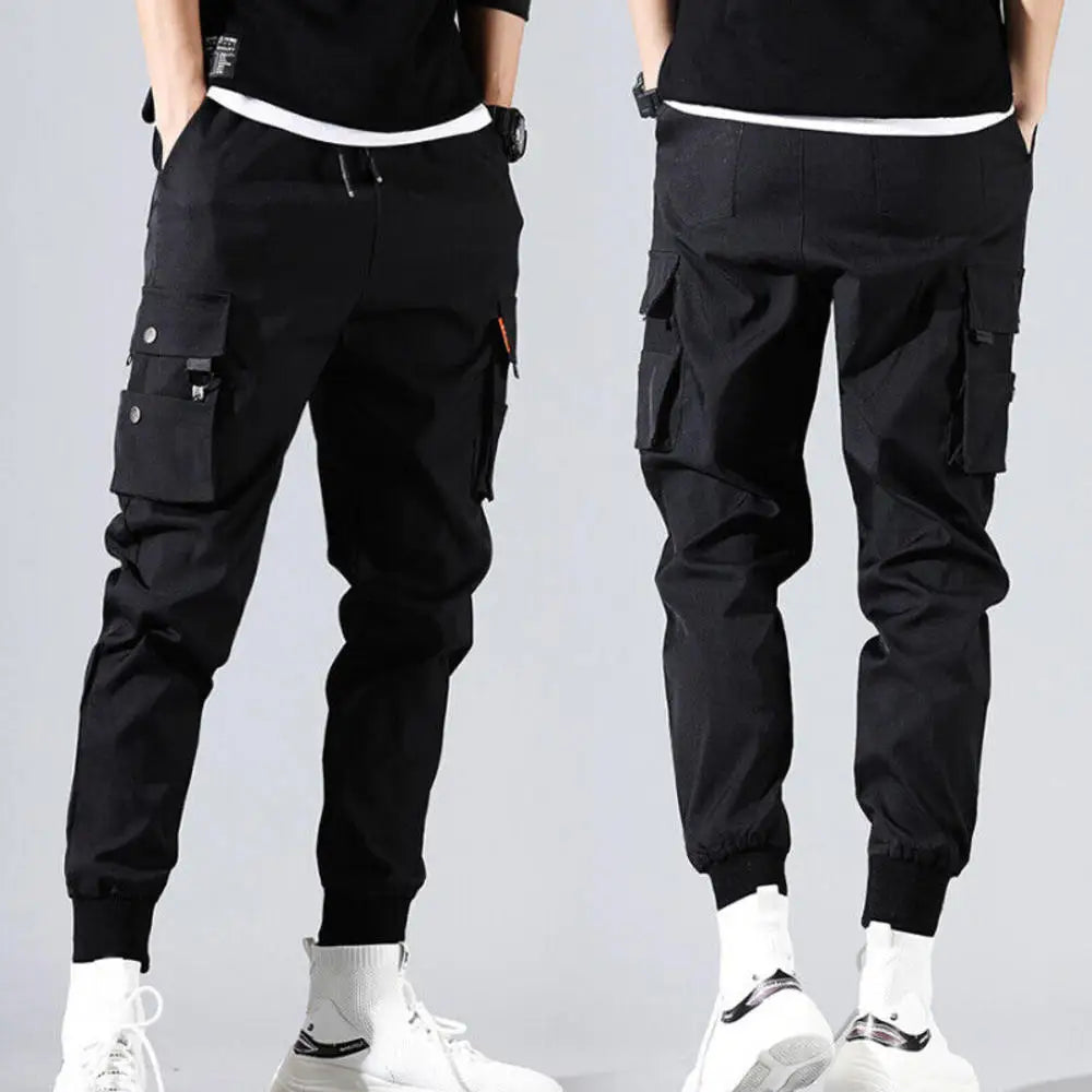 Cargo Pants Men Spring And Summer New Fashion Handsome Bunched Feet Casual Sports Pants Large Size Loose Nine Point Pants